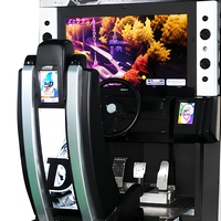 Machine de jeu d'arcade de course Lechuang à monnayeur, construction en métal, plastique et acrylique, interface en anglais, garantie 1 an, à partir de 6 ans