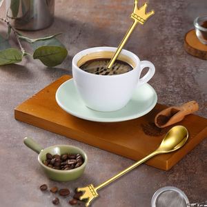 Lot de couverts en acier inoxydable avec manche couronne pour mariages et restaurants : cuillères à café, cuillères à glace, fourchettes à dessert et fourchettes à fruits - Product Image 3