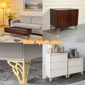 Patas de sofá de metal hueco con diseño floral dorado de 13 cm, precio de fábrica moderno, patas de hierro para muebles, económicas para sofá cama y armario - Product Image 4