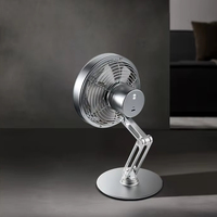 Design de luxe avancé esthétique métal silencieux moteur à courant continu trois vitesses 360 réglable Aviation alliage protection Silicone ventilateur de bureau