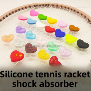 Amortisseur de vibrations en silicone en forme de cœur pour raquette de tennis, amortisseur personnalisé pour raquettes de tennis - Product Image 3
