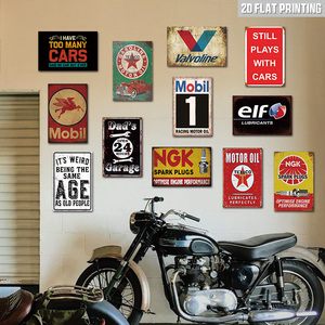Juego de Letreros Metálicos Vintage para Garaje, Decoración Retro de Gasolina Mobil <span class=keywords><strong>Texaco</strong></span> para Pared de Garaje, Cueva del Hombre, Bar, Taller de Autos - Product Image 2