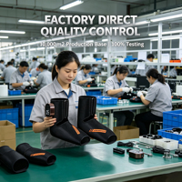 Masajeador de pies por compresión de aire OEM/ODM con compresa caliente, ajustable, tipo bota, pantalla digital, masaje por amasamiento temporizado, ABS