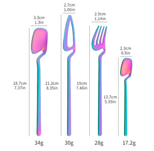 ชุดช้อนส้อมมีดสแตนเลส 304 สีโรสโกลด์ ดีไซน์สร้างสรรค์ สำหรับกาแฟ ของหวาน ใช้ในโรงเรียน - Product Image 6