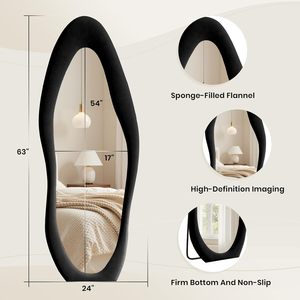 Yeni Gelen Düzensiz Şekilli Ayaklı Makyaj Aynası Modern El Yapımı Taşınabilir Hafif Yer Aynası Ev Dekorasyonu İçin - Product Image 6
