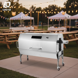 Commercial Heavy Duty Rotisserie Grill Gas &amp; Charcoal <strong>Dual</strong> <strong>Fuel</strong> for Whole Pig Lamb Roasting Party - Product Image 1