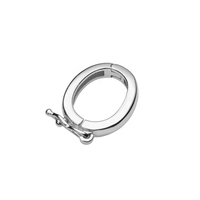 Vente en gros d'argent sterling 925 bijoux personnalisés connexion collier et bracelet fermoirs ovales uniques à faire soi-même crochet à ressort fermoir à ressort