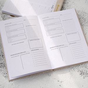 Conception de planificateur Journal de santé émotionnelle quotidienne Bloc-notes en lin en tissu personnalisé Livres pour enregistrement de la vie quotidienne - Product Image 2