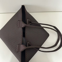 Sacs à bandoulière pour femmes de grande taille en polyester à fermeture ouverte, pliables, de qualité supérieure, tricotés, réutilisables, avec logo personnalisé Landfond Fashion