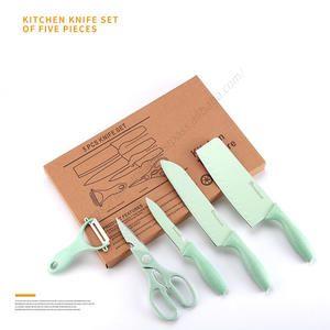 Lot de 7 couteaux de cuisine en paille de blé LT023 à revêtement antiadhésif, prix bas, vente en gros - Product Image 5