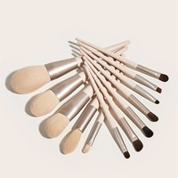 Fld — ensemble de pinceaux de maquillage à poudre, produit professionnel, de marque personnalisée, couleur chair et beige, 12 pièces