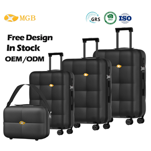 MGB Ensemble de 4 valises rigides <span class=keywords><strong>en</strong></span> PC avec 4 roues multidirectionnelles, tailles 12, 20, 24, 28 pouces, bagage à roulettes avec fermeture éclair double couche - Product Image 1