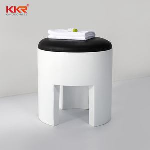Acrylic White Stone Resin <strong>Stool</strong> Hotel and Home <strong>Bathroom</strong> <strong>Stool</strong> - Product Image 5