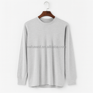 Camiseta de manga larga en blanco 95/5 poliéster suave al tacto 180gsm para impresión personalizada - Product Image 1