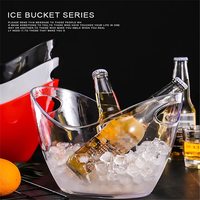 Vente en gros Seau à glace à champagne Seau à glace en plastique acrylique transparent personnalisé