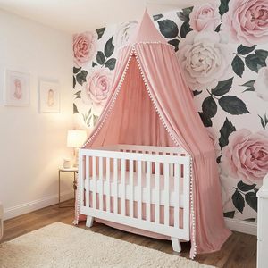 Baldacchino <span class=keywords><strong>per</strong></span> Letto con Pompon <span class=keywords><strong>per</strong></span> Bambini, Tenda a Rete <span class=keywords><strong>per</strong></span> Culla, Decorazione <span class=keywords><strong>per</strong></span> Cameretta, Castello Gioco <span class=keywords><strong>per</strong></span> Bambine - Product Image 6