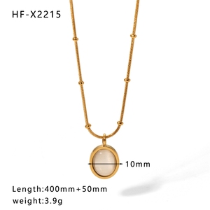 <span class=keywords><strong>Collier</strong></span> Pendentif Œil de <span class=keywords><strong>Chat</strong></span> Vintage en Acier Inoxydable 316L Plaqué Or 18K avec Pierres Opales pour Femme – Tendance et Élégant - Product Image 6