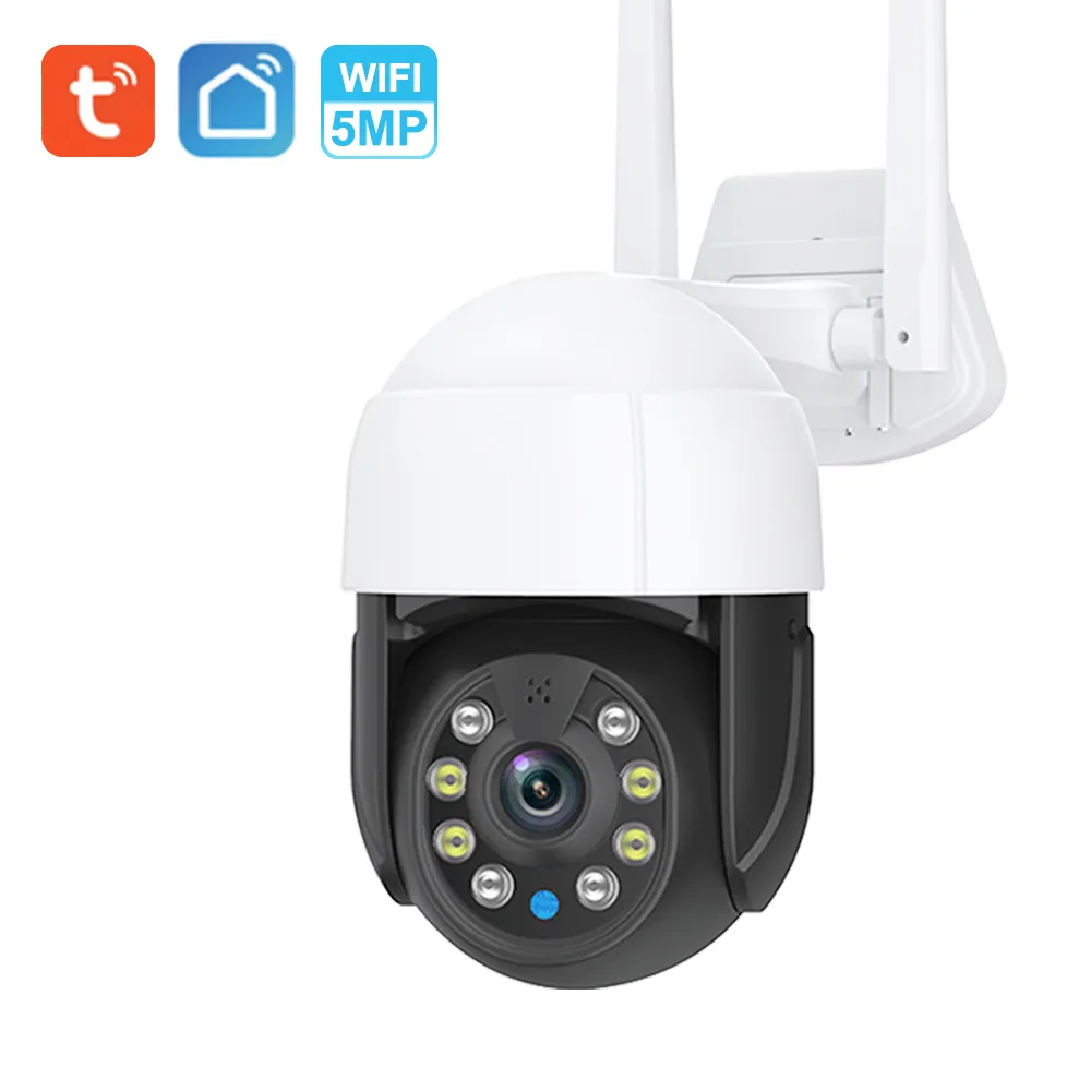 Tuya-cámara IP PTZ de 1080P para exteriores, videocámara inalámbrica con Wifi, Zoom Digital 4X, detección humana IA, H.265, Audio P2P, cámara de seguridad CCTV de 2MP