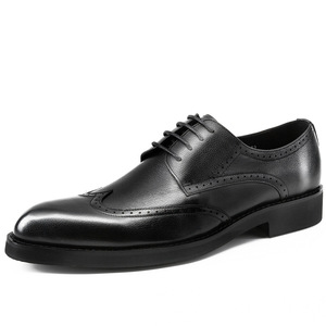Zapatos Oxford de Vestir para Hombre, de Cuero Genuino Marrón, con Punta en Pico, con Cordones, Diseño Sólido, para Todas las Temporadas, Envío Directo - Product Image 6