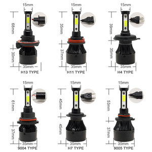 Accesorios para Automóviles, Bombilla LED X7 para Faros Delanteros, Chip COB de 4 Lados, Lámpara Antiniebla, 9005 9006 H8 9012 H7 H4 12V 60W 12000 Lúmenes, Universal - Product Image 3