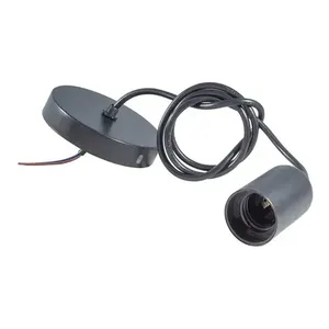 Presa in metallo nero E27 illuminazione interna Standard con cavo da 90cm - Product Image 4