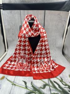 <span class=keywords><strong>Sciarpa</strong></span> da Donna in <span class=keywords><strong>Cashmere</strong></span>, <span class=keywords><strong>Seta</strong></span> <span class=keywords><strong>e</strong></span> Raso con Motivo Pied-de-Poule Rosa <span class=keywords><strong>e</strong></span> Verde, Stemma Alpha Kappa Alpha, Zeta Delta Chi, Eta Phi, per Confraternite Greche - Product Image 2