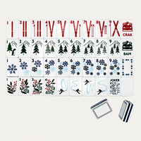 Ensemble de Mahjong Américain de Luxe à 5 Couches en Acrylique, Pliable, Écologique, Durable, Tuiles Blanches Modernes Gravées, Divertissement, Vacances