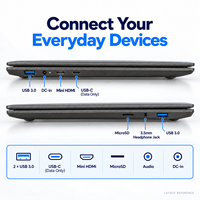Ordinateur portable de bureau 15,6 pouces en gros, Intel Core i5-6200U, 8 Go de RAM, 128 Go SSD, Wi-Fi