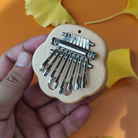Mini 8 Key Kalimba Thumb Piano Gifts for Beginners Music Lovers Players Cute Instrument Pendant Keychain Accessories