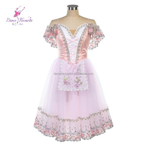 Tutu de ballet rose long et romantique B26645 pour la variation de <span class=keywords><strong>Coppelia</strong></span>, tutu de compétition de ballet - Product Image 1