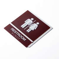 Letrero Acrílico Premium con Braille, Estándar ADA, para Baños, Oficinas, Placa de Identificación