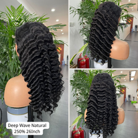 Proveedor de Pelucas de Cabello Humano Brasileño con Ondas Profundas SDD, Color Natural, Pelucas de Cabello Humano con Frente de Encaje, Pelucas de Cabello Humano sin Pegamento