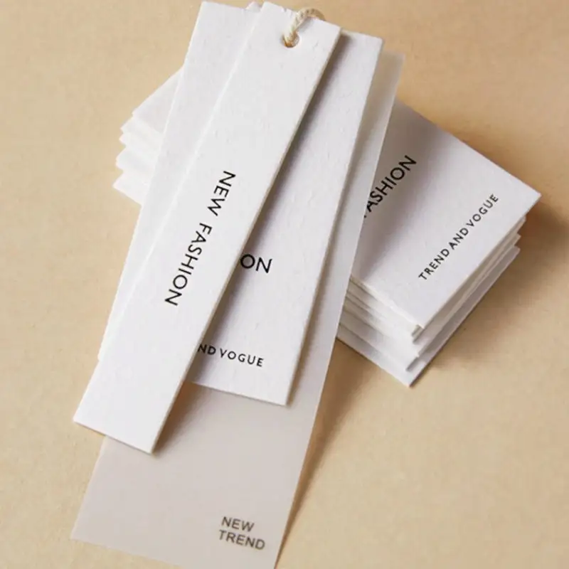 Cartellini per indumenti di lusso riciclati personalizzati cartellini per abbigliamento con Logo personalizzato