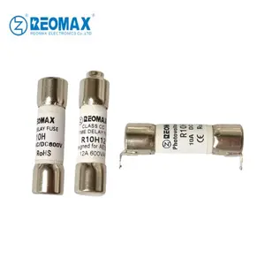 Reomax 10x38mm Fusible 125-1000V DC/AC Cilindro de alto voltaje Solar PV/EV/DMM Multímetro Fusible con certificados UL, CE