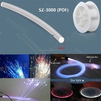 Câble en fibre optique en plastique PMMA à émission lumineuse à l'extrémité, diamètre 2,5 mm, 250 m/rouleau, pour tous types de kits de plafond ciel étoilé, moteur lumineux LED