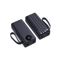 PINUODA PD22.5 Charge rapide 10000-50000 Grande capacité Batterie externe portable de voyage en polymère de lithium avec écran LED 4 lignes