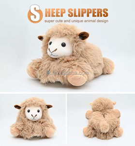 Pantuflas Divertidas <span class=keywords><strong>de</strong></span> Animales para Mujer, Pantuflas <span class=keywords><strong>de</strong></span> Felpa <span class=keywords><strong>de</strong></span> Oveja, Pantuflas Cálidas y Peludas para Invierno, Zapatos <span class=keywords><strong>de</strong></span> <span class=keywords><strong>Casa</strong></span> para Mujer - Product Image 3