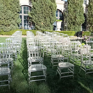 Chaise Napoléon de Style Moderne en Gros, Empilable en Résine PC Plastique Transparent pour Mariage, Hôtel, Événements Extérieurs, Utilisation Banquet - Product Image 1