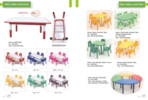 Preschool School Wooden Fireproof Top Height <strong>Adjustable</strong> <strong>Table</strong> for Kindergarten Classroom Children MOETRY - Product Image 6