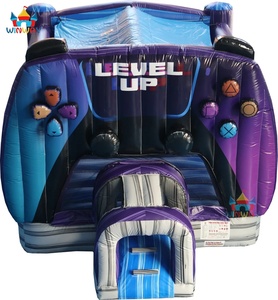 WINWAYTOYS Château gonflable personnalisable en PVC avec jeux vidéo, <span class=keywords><strong>toboggan</strong></span> <span class=keywords><strong>aquatique</strong></span> pour enfants, 6,2x5x5m, idéal pour les fêtes - Product Image 3