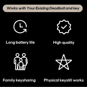 Tuya Smart Door Lock Password Lock For Home Bedroom Living Room Wireless Smart Lock - Product Image 4