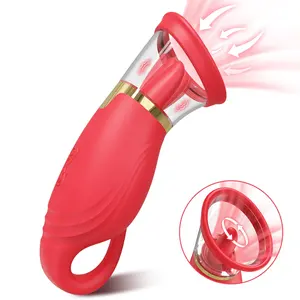 Vibratore per Punto G con Funzione di Succhiamento e Leccamento, Stimolatore Clitorideo a Vuoto, Succhiatore Orale per Vagina e Capezzoli, Ricaricabile USB, Giocattolo per Adulti - Product Image 1