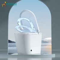 WC intelligent automatique à poser au sol avec siège chauffant et réservoir d'eau intégré
