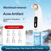 Appareil de beauté facial portable pour le nettoyage des pores, traitement de l'acné et élimination des points noirs, petit appareil à bulles, recharge USB, étanche