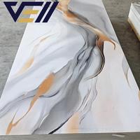 VELL PVC dinding Interior lembar marmer UV diskon besar-besaran Panel dinding cetak 3D pola dinding latar belakang TV indah lingkungan