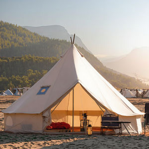 Tente <span class=keywords><strong>de</strong></span> yourte en coton <span class=keywords><strong>de</strong></span> luxe <span class=keywords><strong>de</strong></span> sortie d'usine Durable imperméable quatre saisons une chambre ouverture automatique rapide grande tente <span class=keywords><strong>de</strong></span> cloche pour - Product Image 1