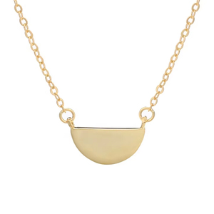 <span class=keywords><strong>Collana</strong></span> da Donna Minimalista con Ciondolo Mezza <span class=keywords><strong>Luna</strong></span> Placcato Oro in <span class=keywords><strong>Argento</strong></span> Sterling - Product Image 1