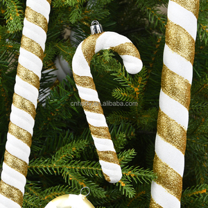 Béquilles en plastique peintes or et blanc de 15-90 cm pour décorations de Noël à domicile et sur scène, vente en gros d'usine - Product Image 5