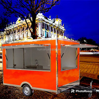 Camion de restauration mobile Hummingbird à prix abordable, équipement de cuisine, norme européenne, chariot de vente rapide, aluminium et acier inoxydable