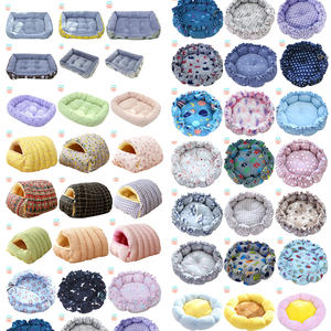 COLLABOR Cama de Viaje Plegable para Perros de Felpa con Estampado de <span class=keywords><strong>9</strong></span> Colores y 6 Tamaños, Cama de Felpa Personalizable para Perros para Jaula, Cama Cómoda y Ajustable para Perros - Product Image 4